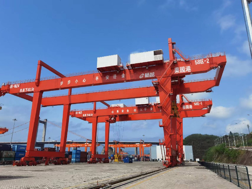 重庆果园港 40.5t自动化集装箱门式公海555000线路检测中心