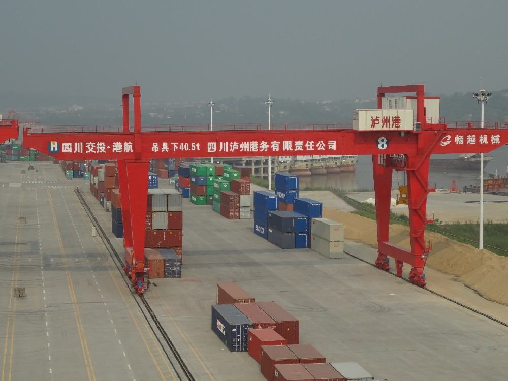 四川泸州港 40.5t集装箱门式公海555000线路检测中心